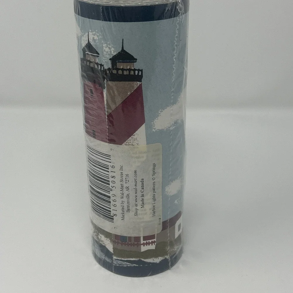 NEW Jubilee Harbor Lights Coast Beach Scene Lighthouse Wall Paper Border 15ft